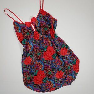 Vintage 90's Elysian Fields Floral Chemise Slip M